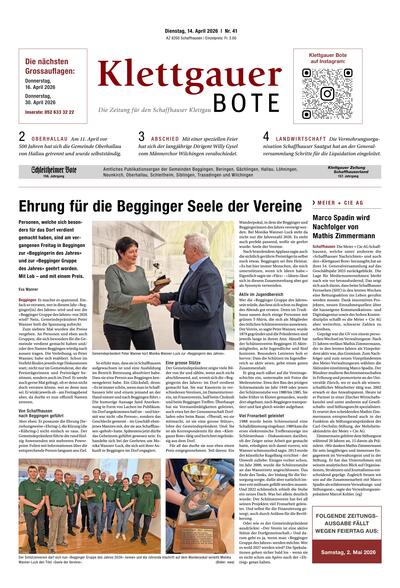 Klettgauer Bote 2026-04-14