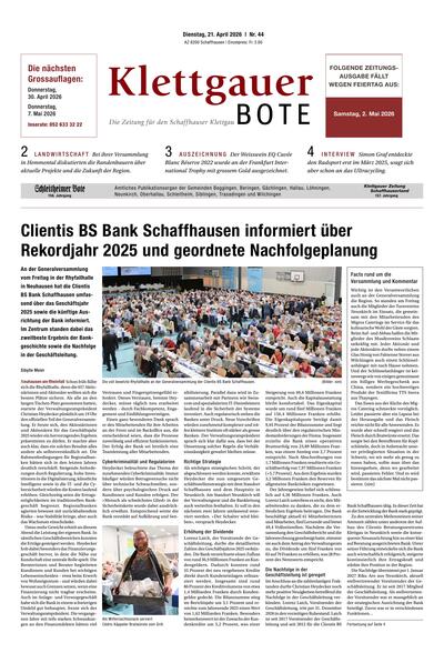 Klettgauer Bote 2026-04-21