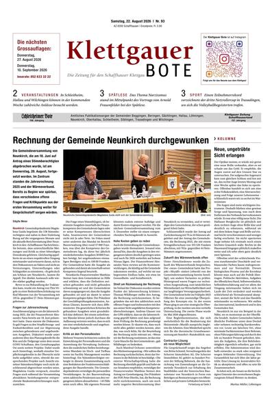 Klettgauer Bote 2026-08-22