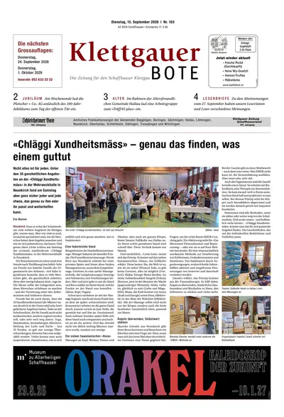 Klettgauer Bote 2026-09-15