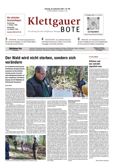 Klettgauer Bote 2026-09-26