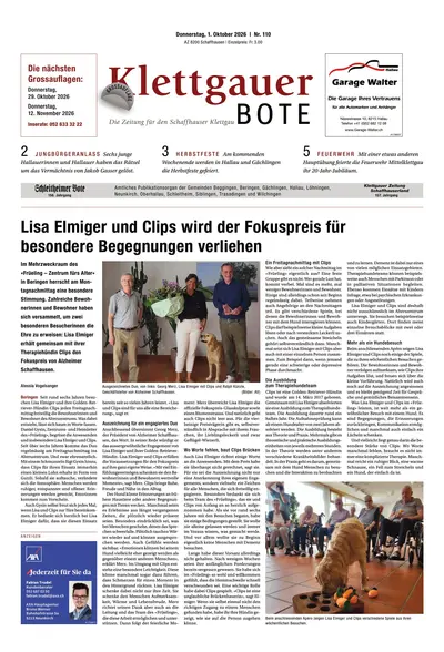Klettgauer Bote 2026-10-01